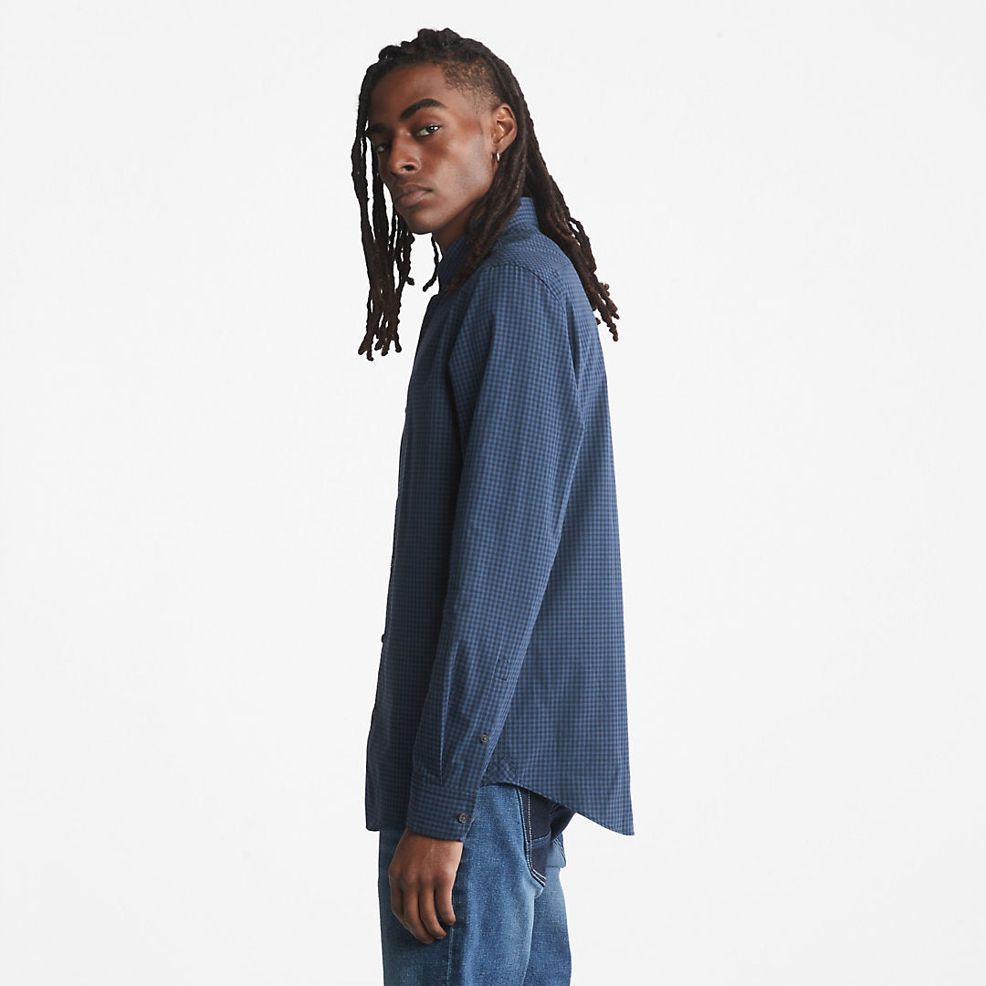 Mens Timberland Suncook River Poplin Shirt for Men in Navy