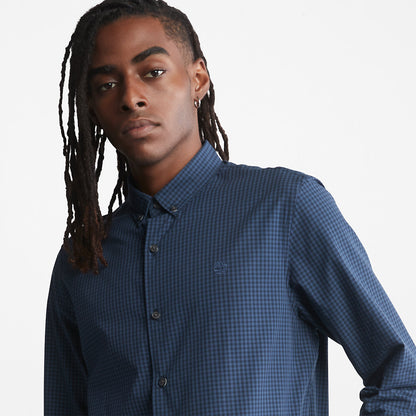 Mens Timberland Suncook River Poplin Shirt for Men in Navy