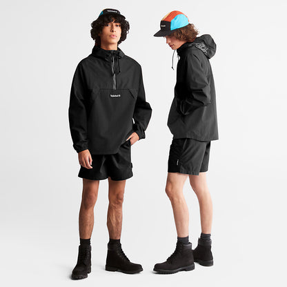 Mens Timberland DWR Zip-Neck Windbreaker for Men in Black