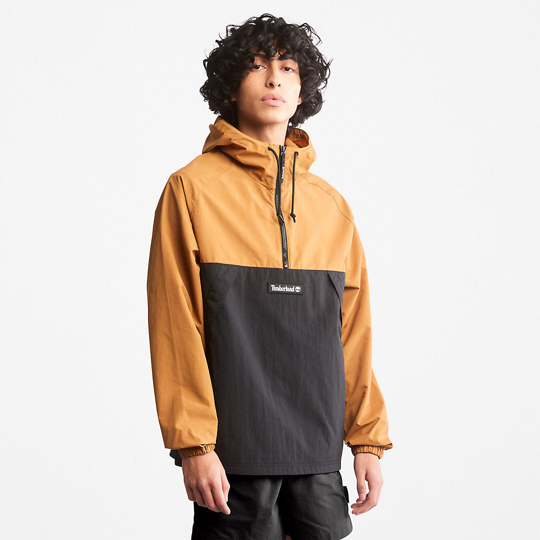 Mens Timberland Pullover Windbreaker Jacket for All Gender in Yellow