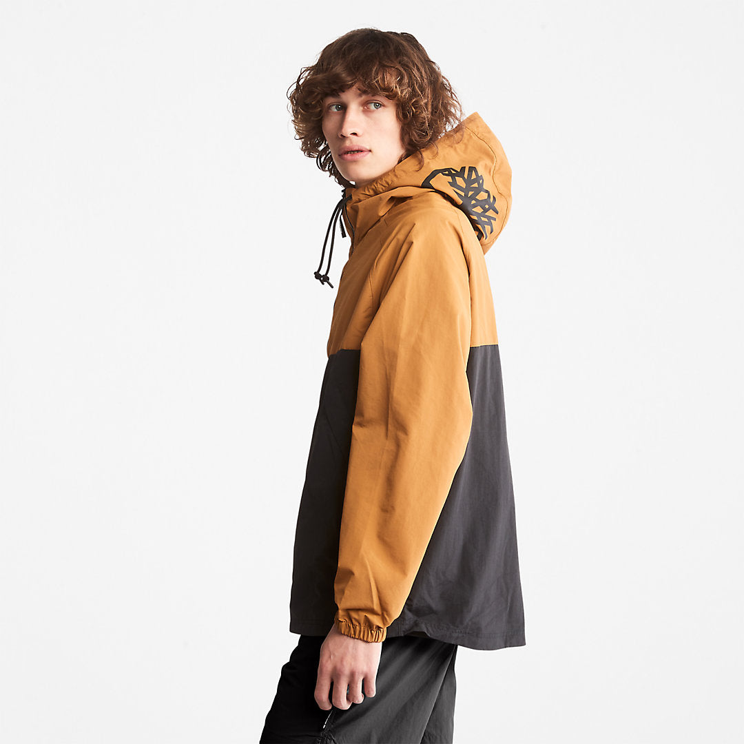 Mens Timberland Pullover Windbreaker Jacket for All Gender in Yellow