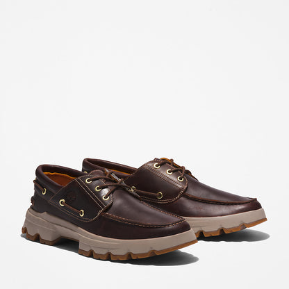 Mens Timberland GreenStride™ TBL® Originals EK+ Moc-toe Boat Shoe for Men in Burgundy