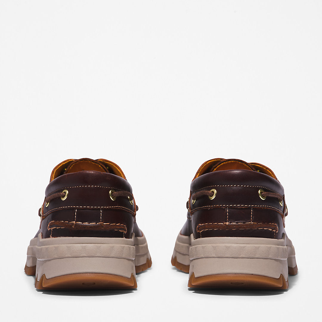 Mens Timberland GreenStride™ TBL® Originals EK+ Moc-toe Boat Shoe for Men in Burgundy