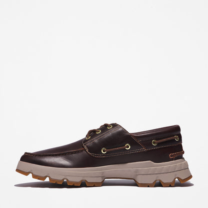 Mens Timberland GreenStride™ TBL® Originals EK+ Moc-toe Boat Shoe for Men in Burgundy