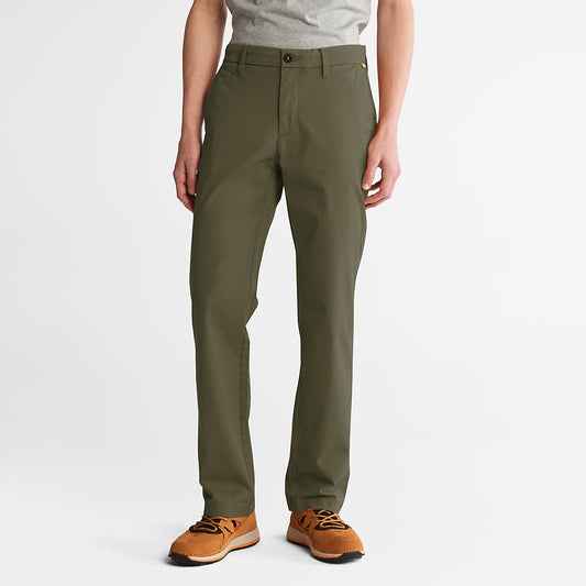 Mens Timberland Squam Lake Twill Chino Pants for Men in Green