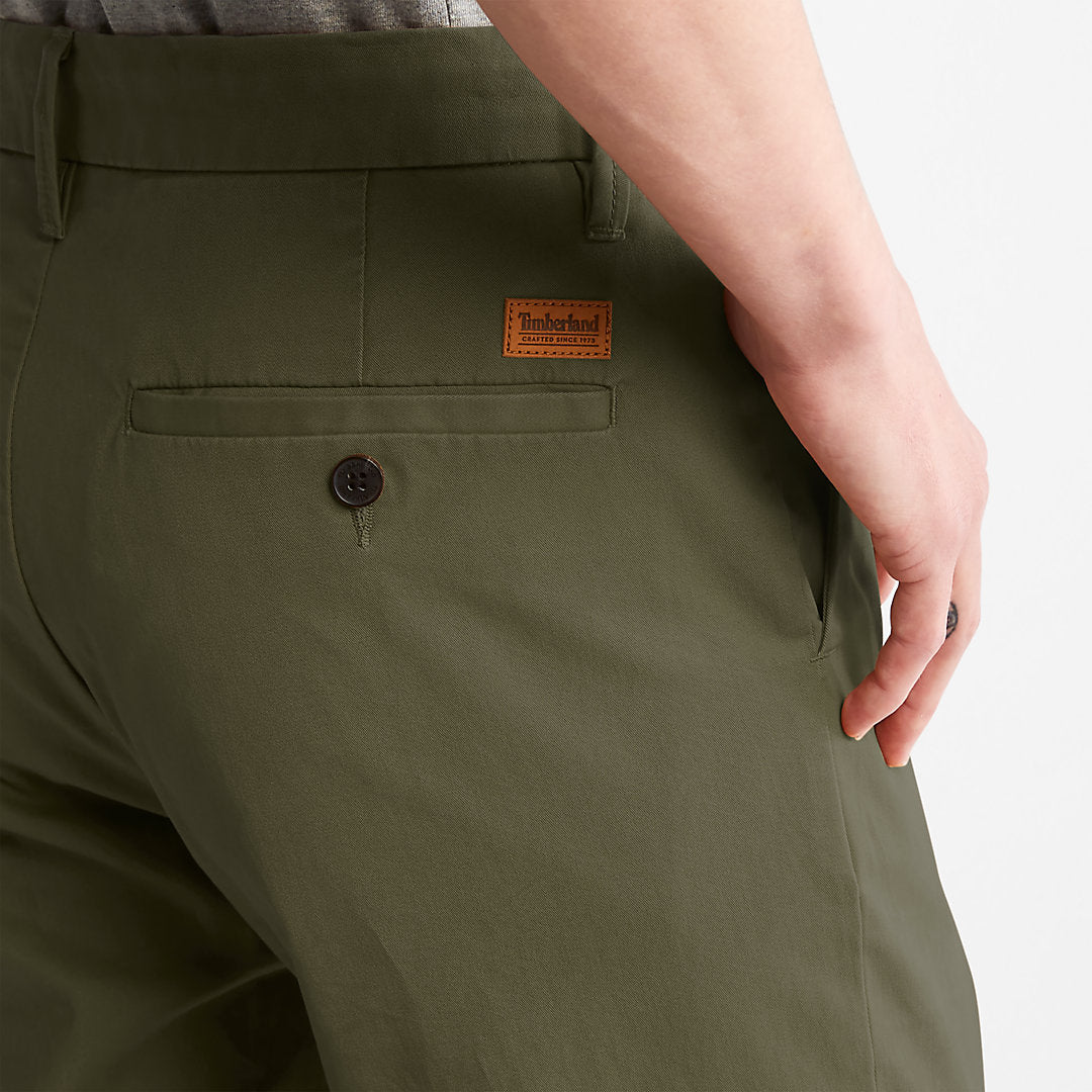 Mens Timberland Squam Lake Twill Chino Pants for Men in Green