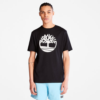 Mens Timberland Kennebec River Tree Logo T-shirt for Men in Black