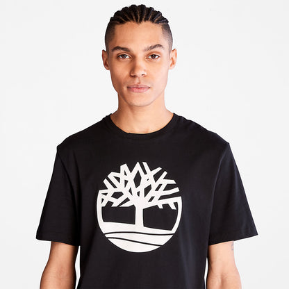 Mens Timberland Kennebec River Tree Logo T-shirt for Men in Black