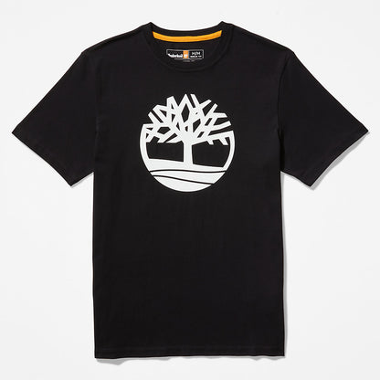 Mens Timberland Kennebec River Tree Logo T-shirt for Men in Black