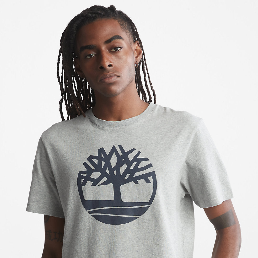 Mens Timberland Kennebec River Tree Logo T-shirt for Men in Grey