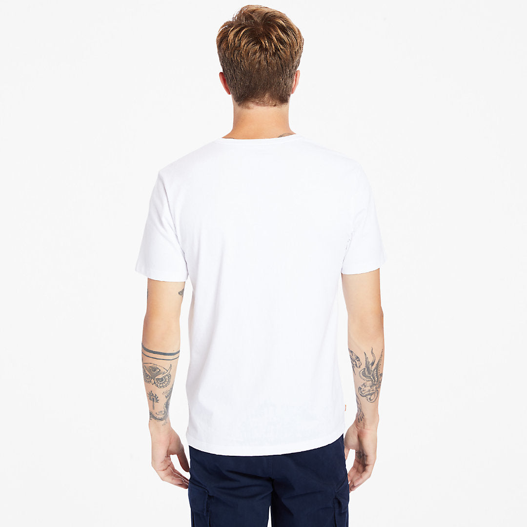 Mens Timberland Kennebec River Tree Logo T-shirt for Men in White