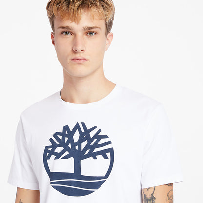 Mens Timberland Kennebec River Tree Logo T-shirt for Men in White