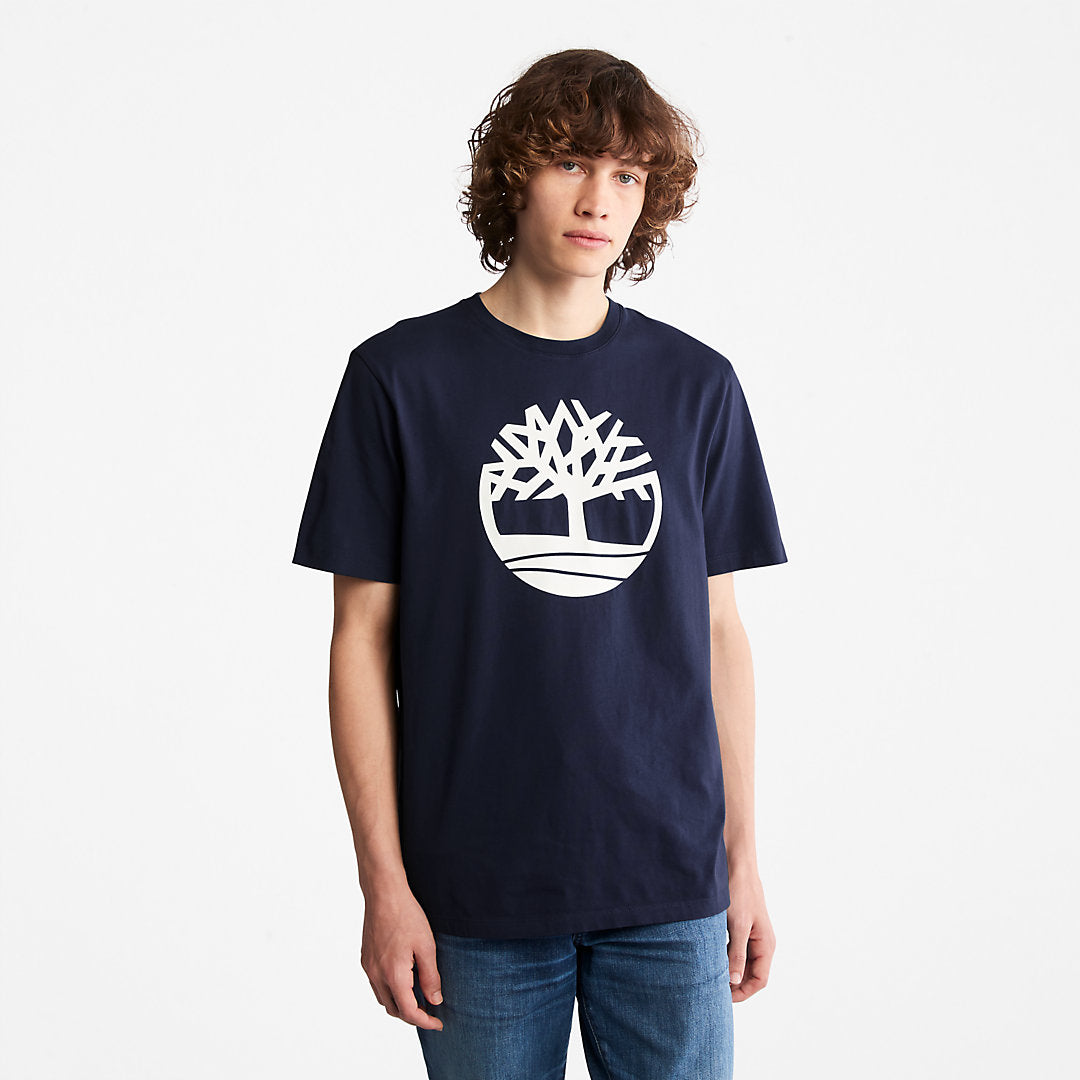 Mens Timberland Kennebec River Tree Logo T-shirt for Men in Navy