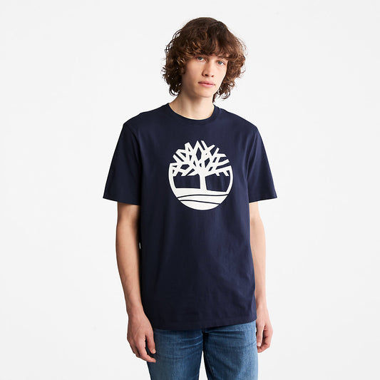 Mens Timberland Kennebec River Tree Logo T-shirt for Men in Navy