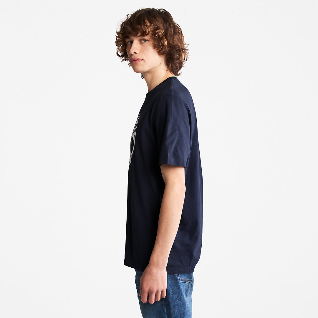 Mens Timberland Kennebec River Tree Logo T-shirt for Men in Navy