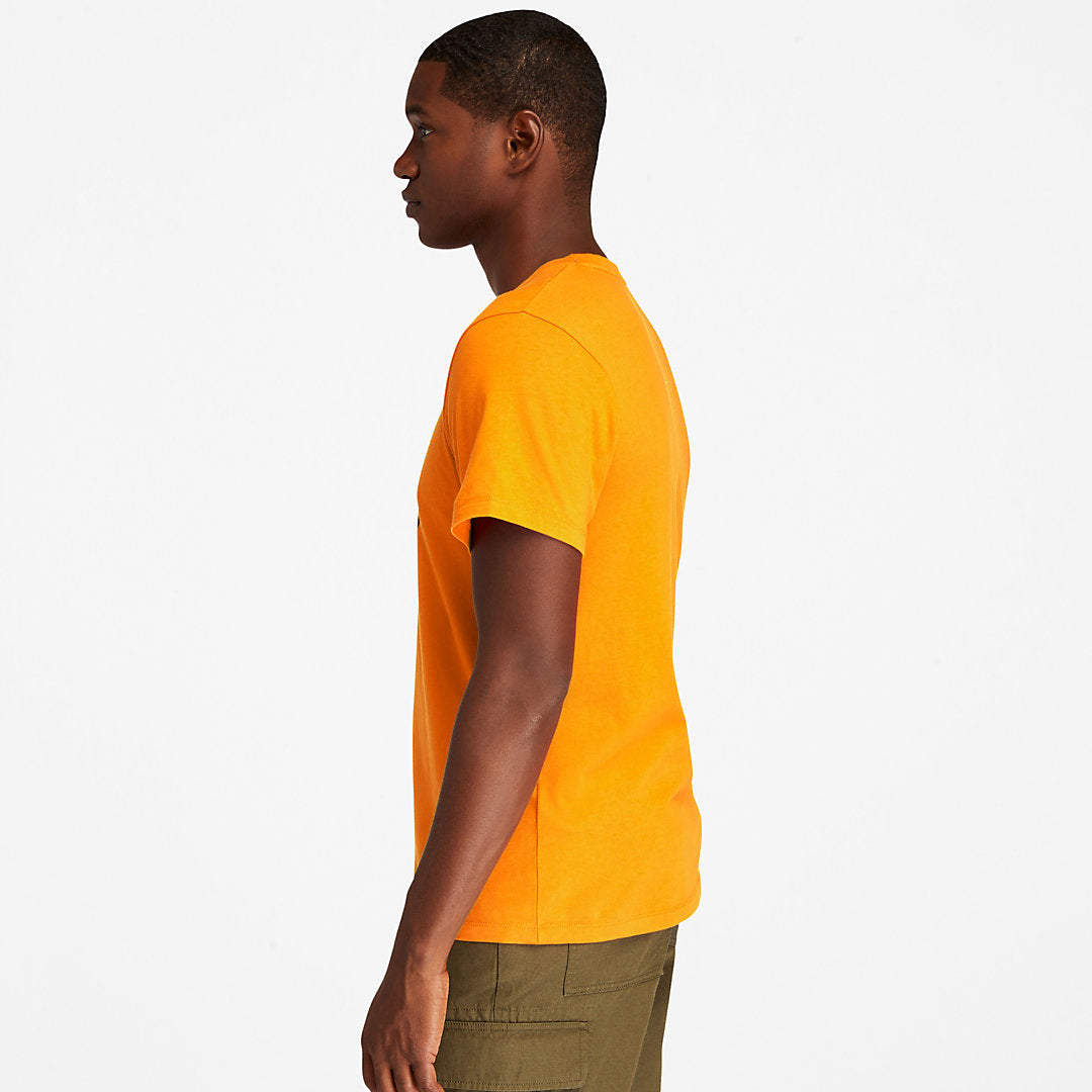 Mens Timberland Kennebec River Tree Logo T-shirt for Men in Orange
