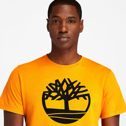 Mens Timberland Kennebec River Tree Logo T-shirt for Men in Orange