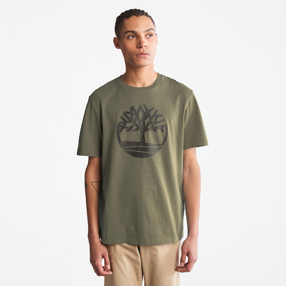 Mens Timberland Kennebec River Tree Logo T-shirt for Men in Dark Green