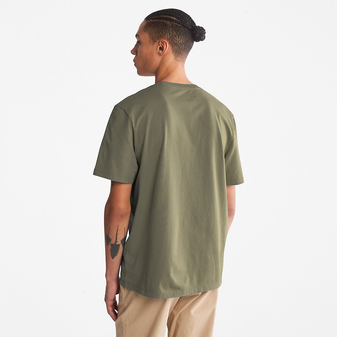 Mens Timberland Kennebec River Tree Logo T-shirt for Men in Dark Green