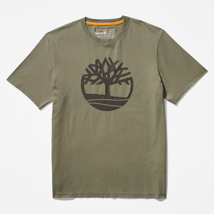 Mens Timberland Kennebec River Tree Logo T-shirt for Men in Dark Green