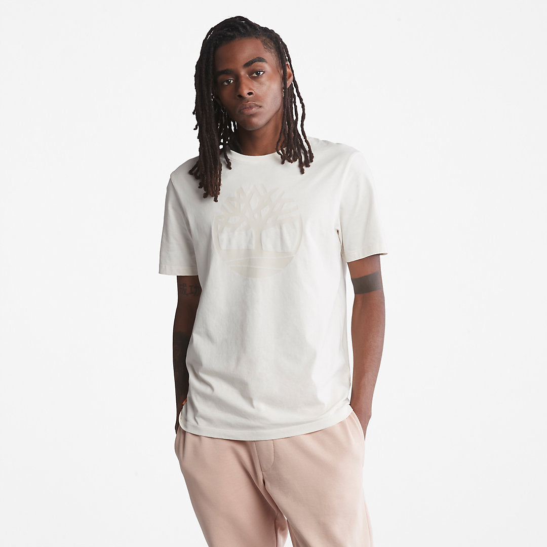 Mens Timberland Kennebec River Tree-Logo T-Shirt for Men in White