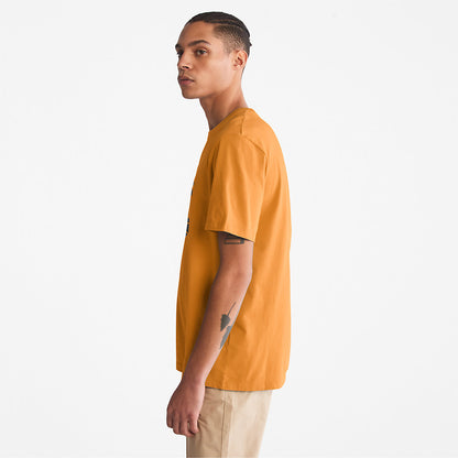 Mens Timberland Kennebec River Tree Logo T-shirt for Men in Yellow