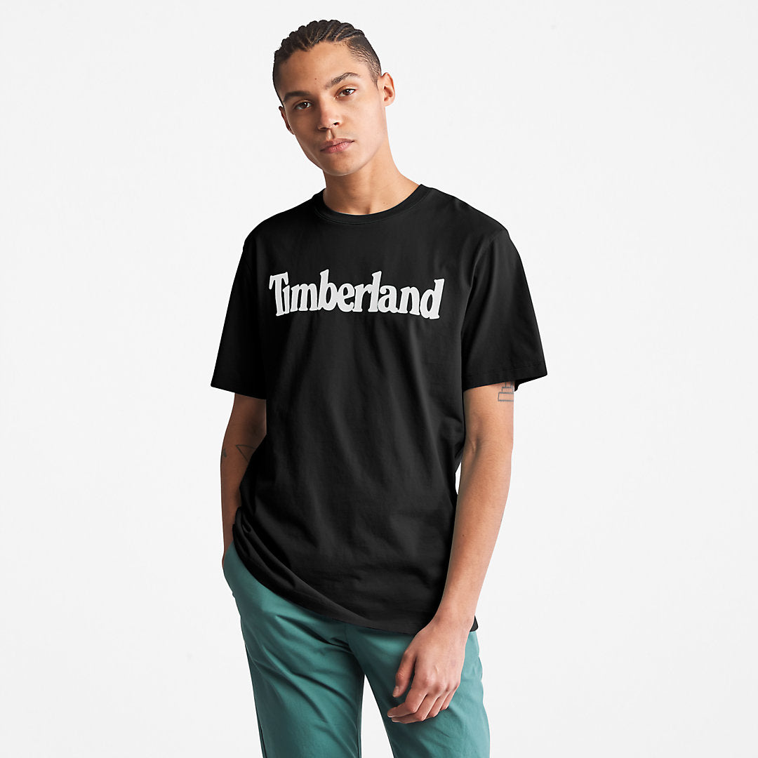 Mens Timberland Kennebec River Logo T-Shirt for Men in Black