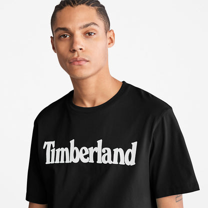 Mens Timberland Kennebec River Logo T-Shirt for Men in Black