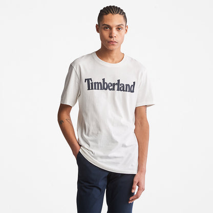 Mens Timberland Kennebec River Logo T-Shirt for Men in White
