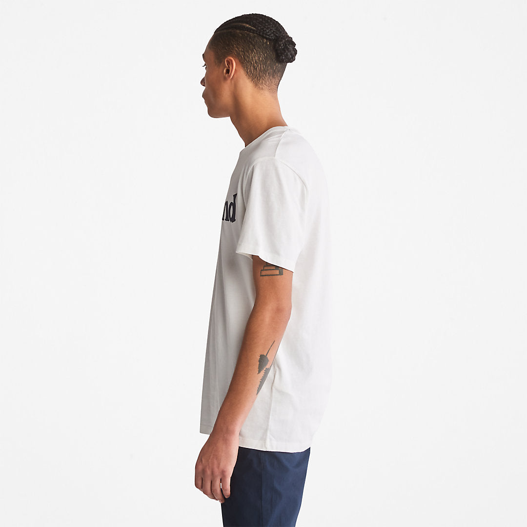 Mens Timberland Kennebec River Logo T-Shirt for Men in White