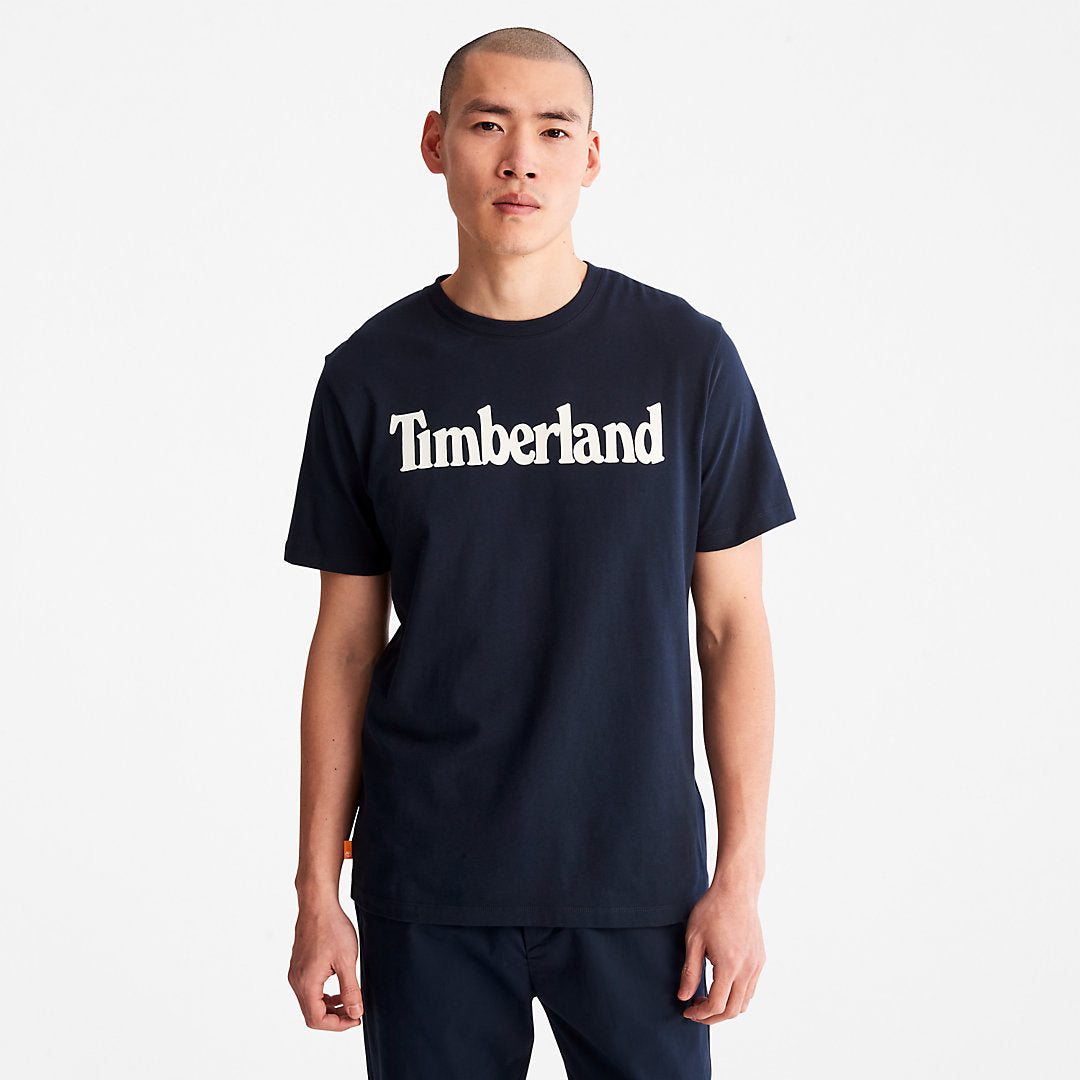 Mens Timberland Kennebec River Logo T-Shirt for Men in Navy