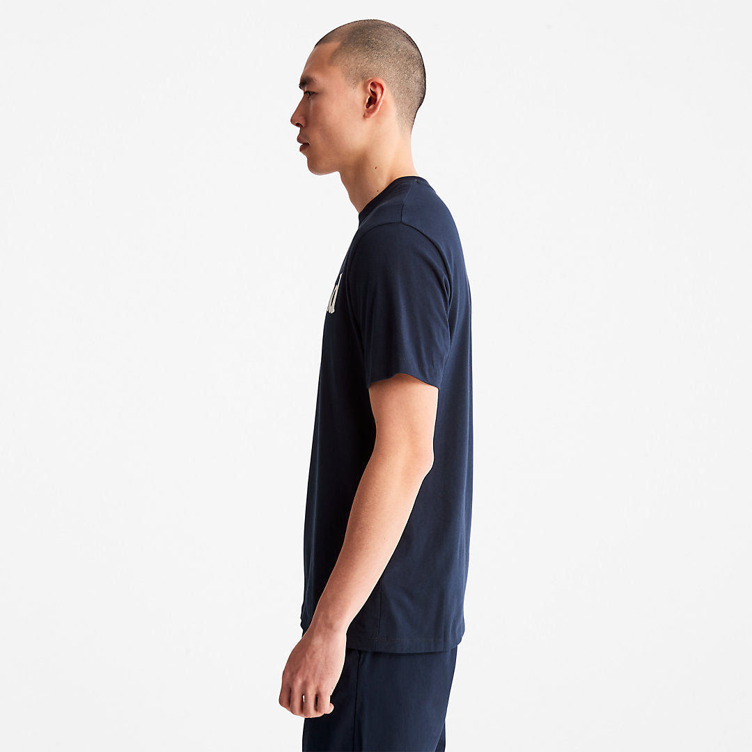Mens Timberland Kennebec River Logo T-Shirt for Men in Navy