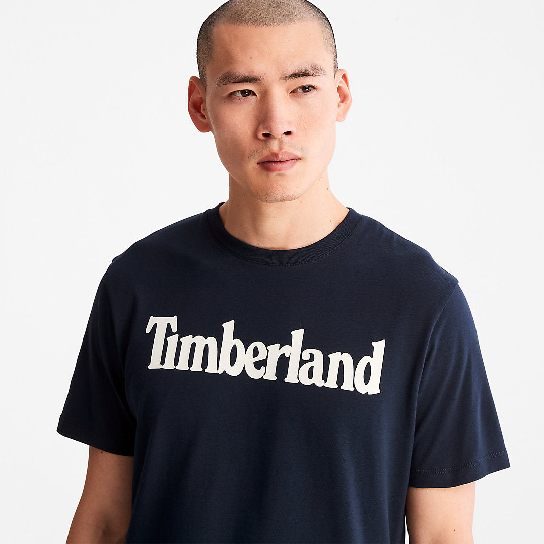 Mens Timberland Kennebec River Logo T-Shirt for Men in Navy