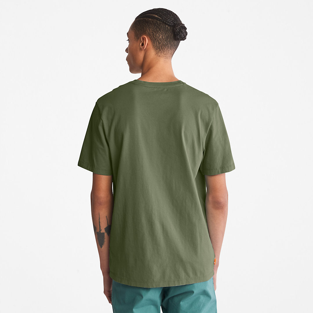 Mens Timberland Kennebec River Logo T-Shirt for Men in Dark Green