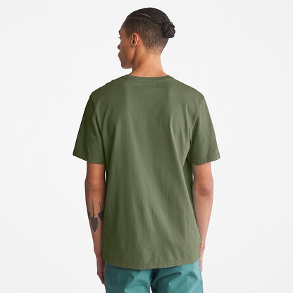 Mens Timberland Kennebec River Logo T-Shirt for Men in Dark Green