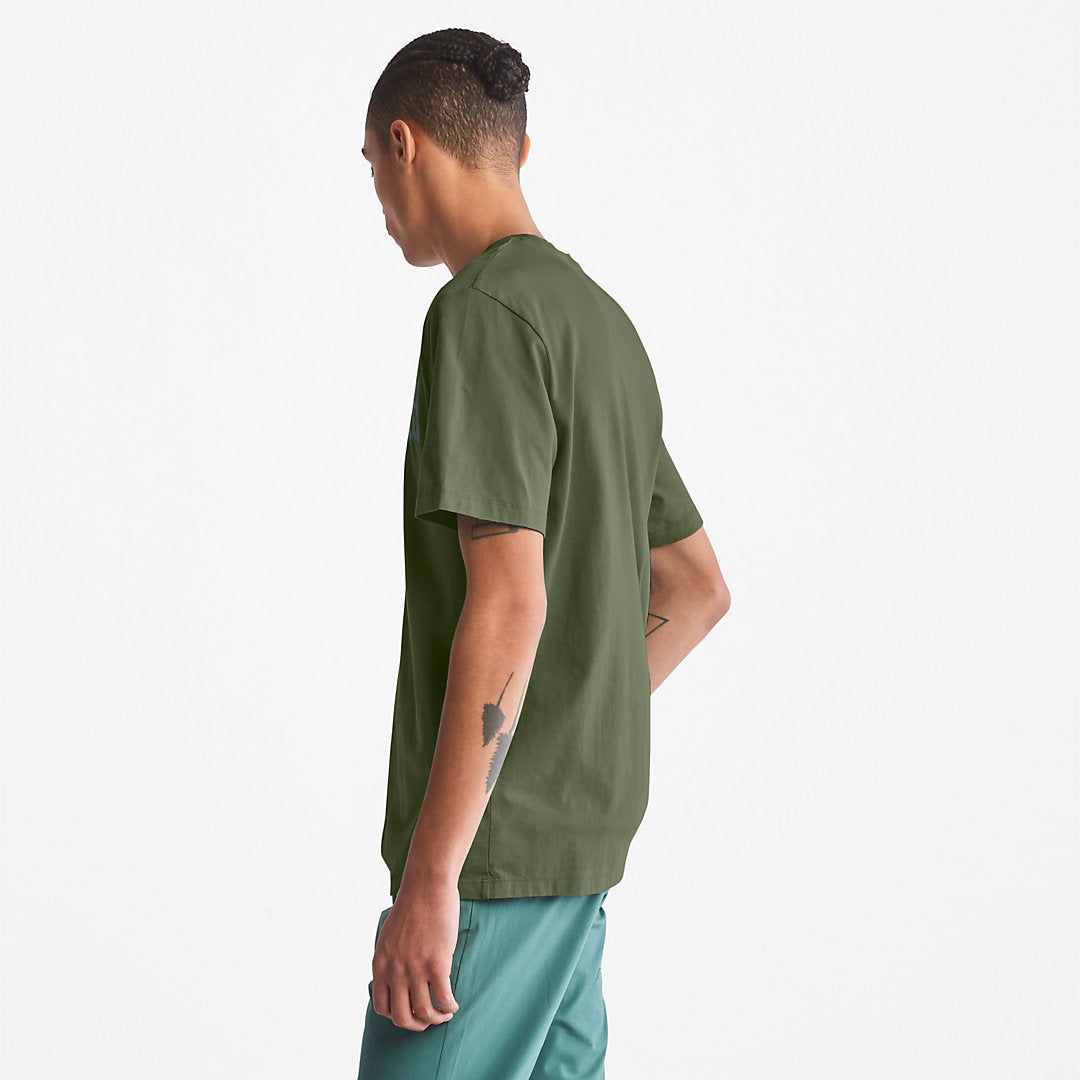 Mens Timberland Kennebec River Logo T-Shirt for Men in Dark Green