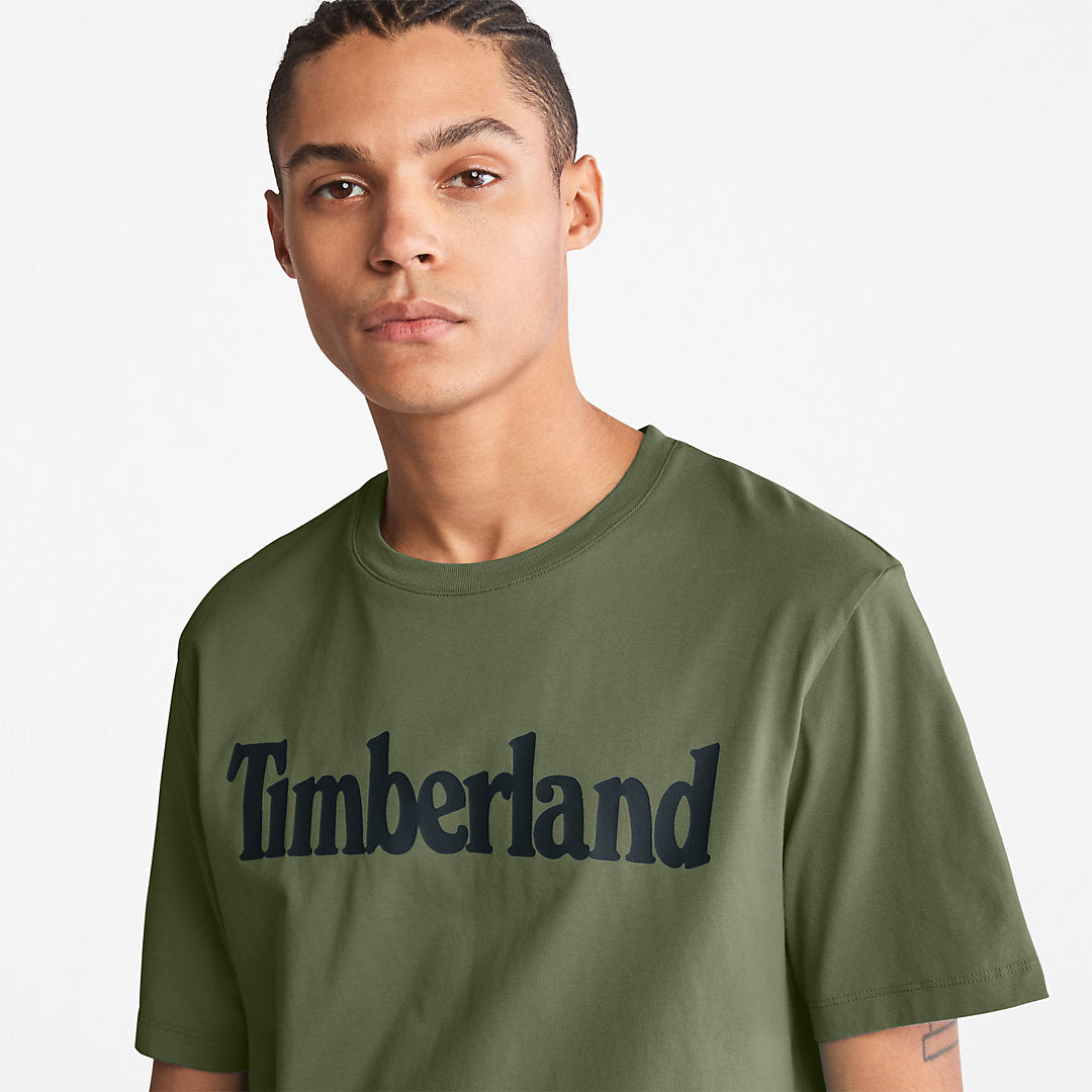 Mens Timberland Kennebec River Logo T-Shirt for Men in Dark Green