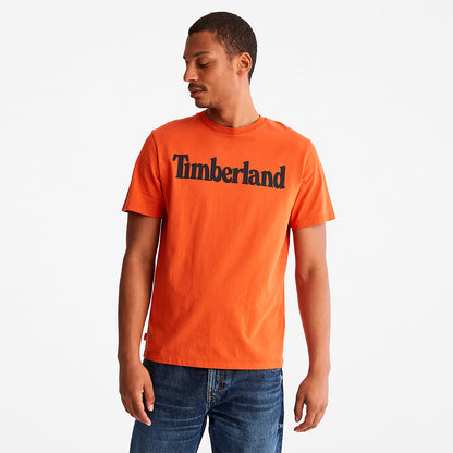 Mens Timberland Kennebec River Logo T-Shirt for Men in Orange