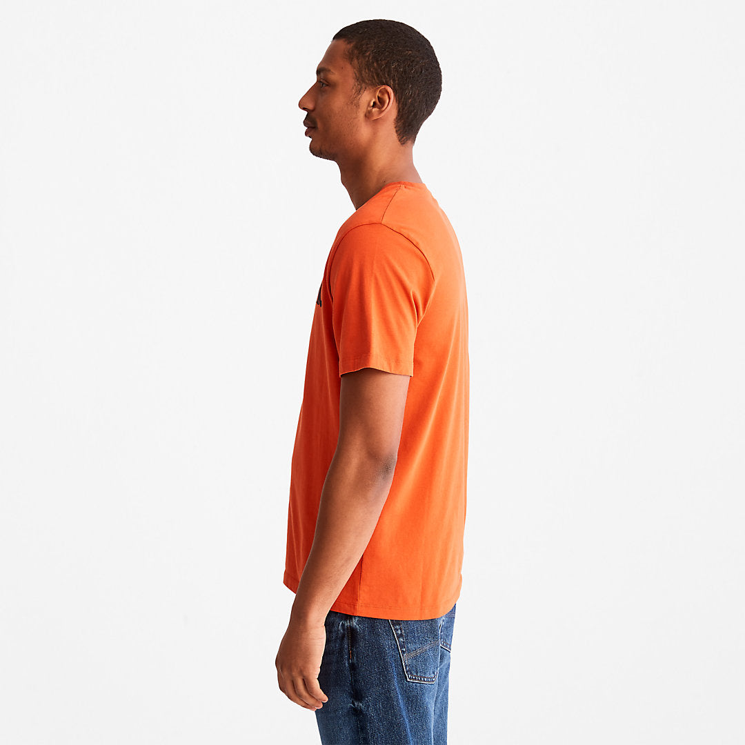 Mens Timberland Kennebec River Logo T-Shirt for Men in Orange