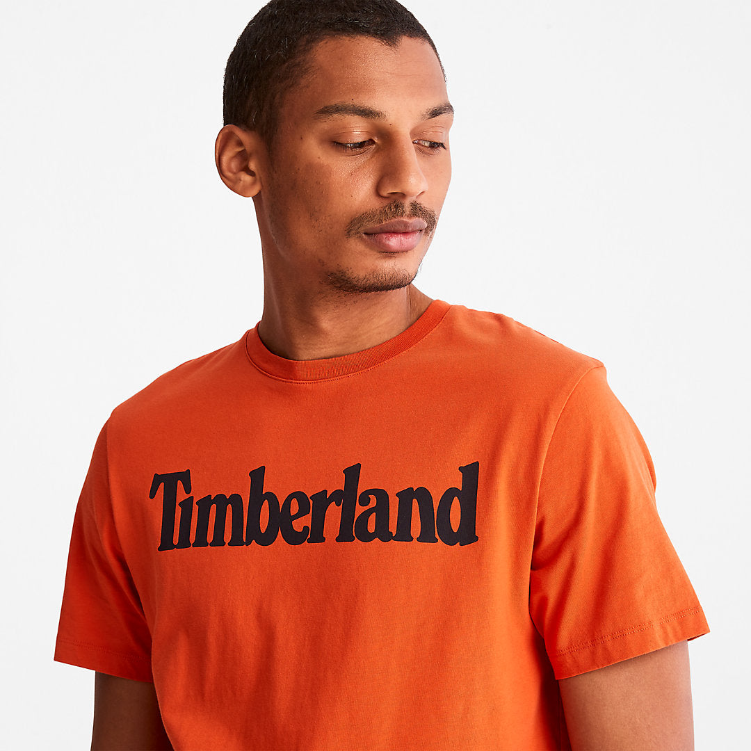 Mens Timberland Kennebec River Logo T-Shirt for Men in Orange