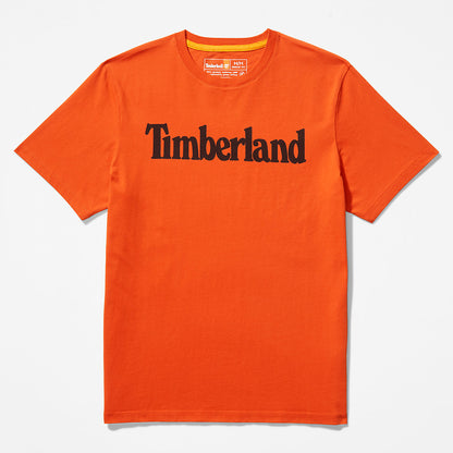 Mens Timberland Kennebec River Logo T-Shirt for Men in Orange