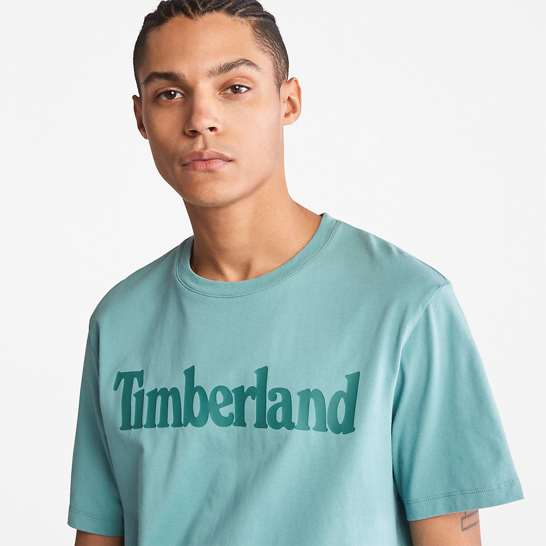 Mens Timberland Kennebec River Logo T-Shirt for Men in Green