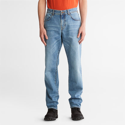 Mens Timberland Squam Lake Stretch Jeans in Light Blue