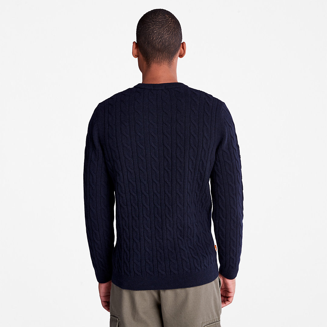 Mens Timberland Phillips Brook Cable-knit Sweater for Men in Navy