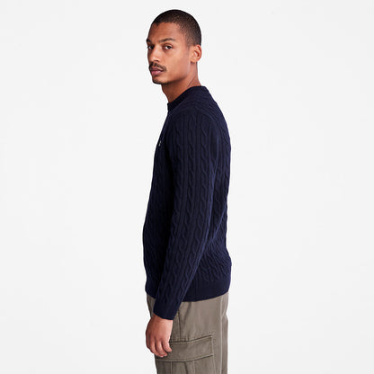 Mens Timberland Phillips Brook Cable-knit Sweater for Men in Navy