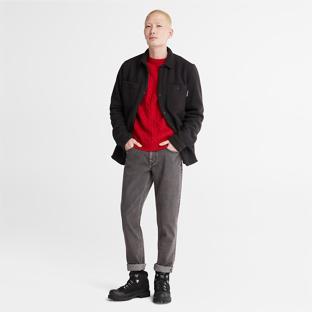 Mens Timberland Phillips Brook Cable-knit Sweater for Men in Red
