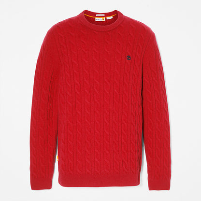 Mens Timberland Phillips Brook Cable-knit Sweater for Men in Red