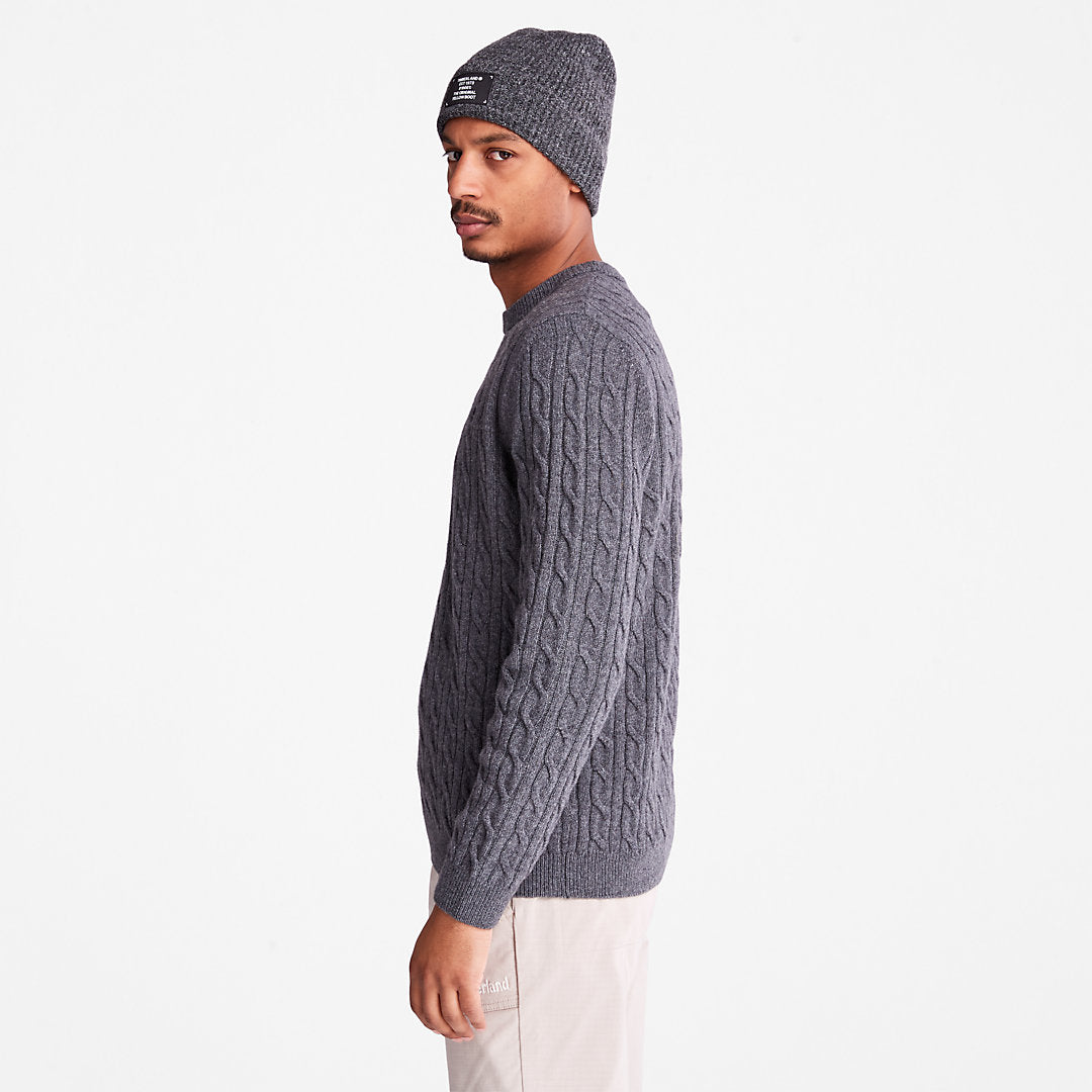 Mens Timberland Phillips Brook Cable-knit Sweater for Men in Grey