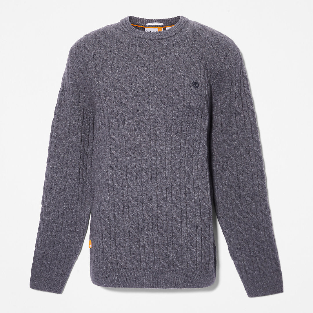 Mens Timberland Phillips Brook Cable-knit Sweater for Men in Grey
