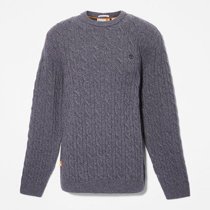 Mens Timberland Phillips Brook Cable-knit Sweater for Men in Grey